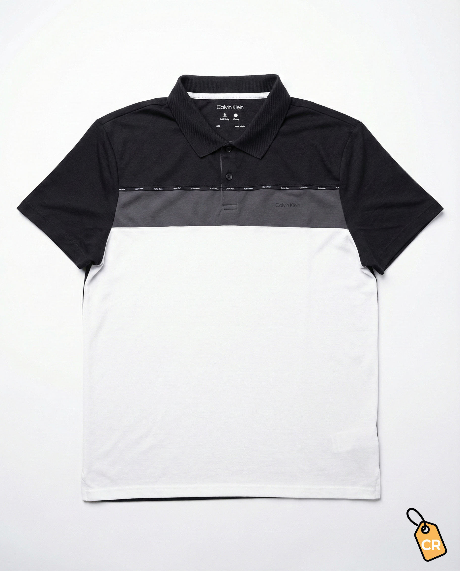 Polo Color-Block Black & White