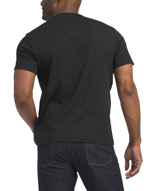 Short Sleeve Stretch Ribbed Tee