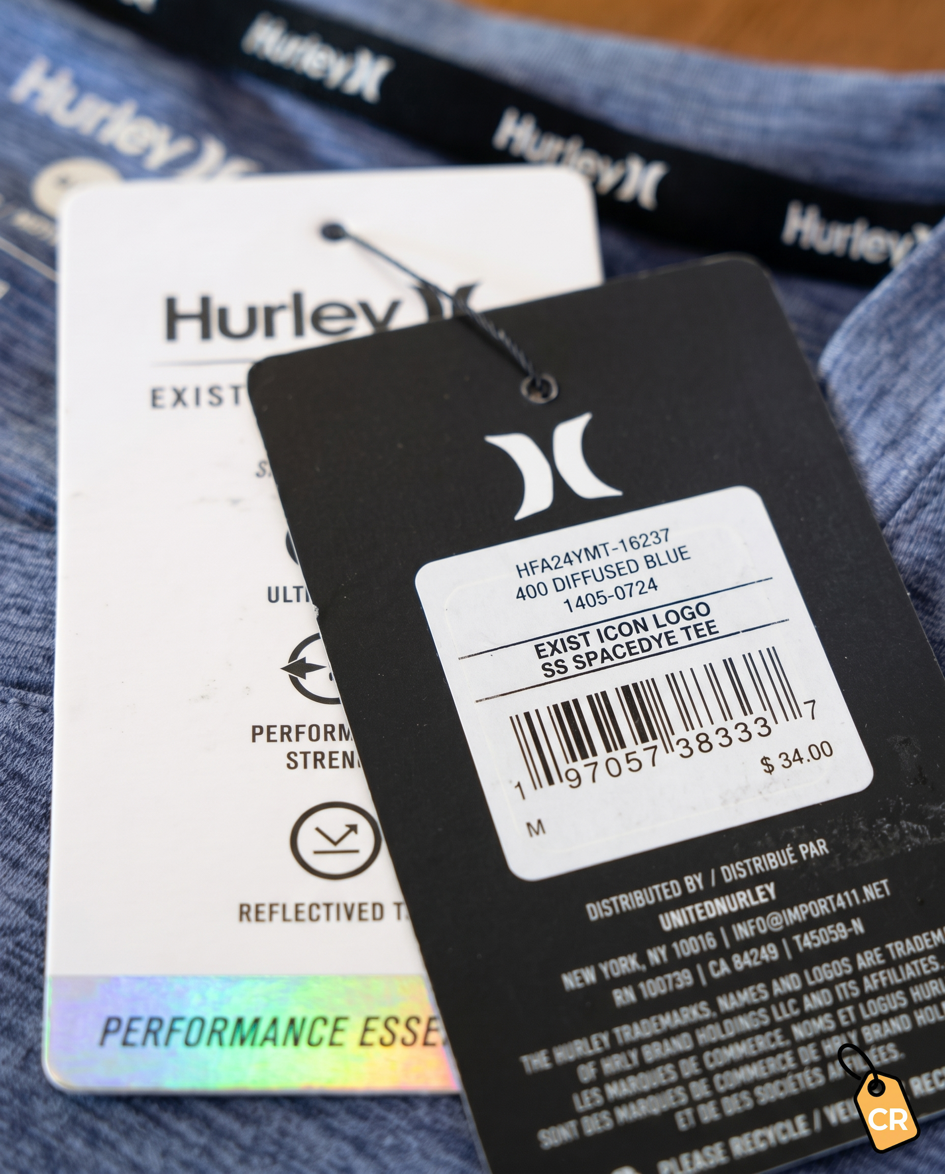 HURLEY - Exist Icon Space Dyed Tee