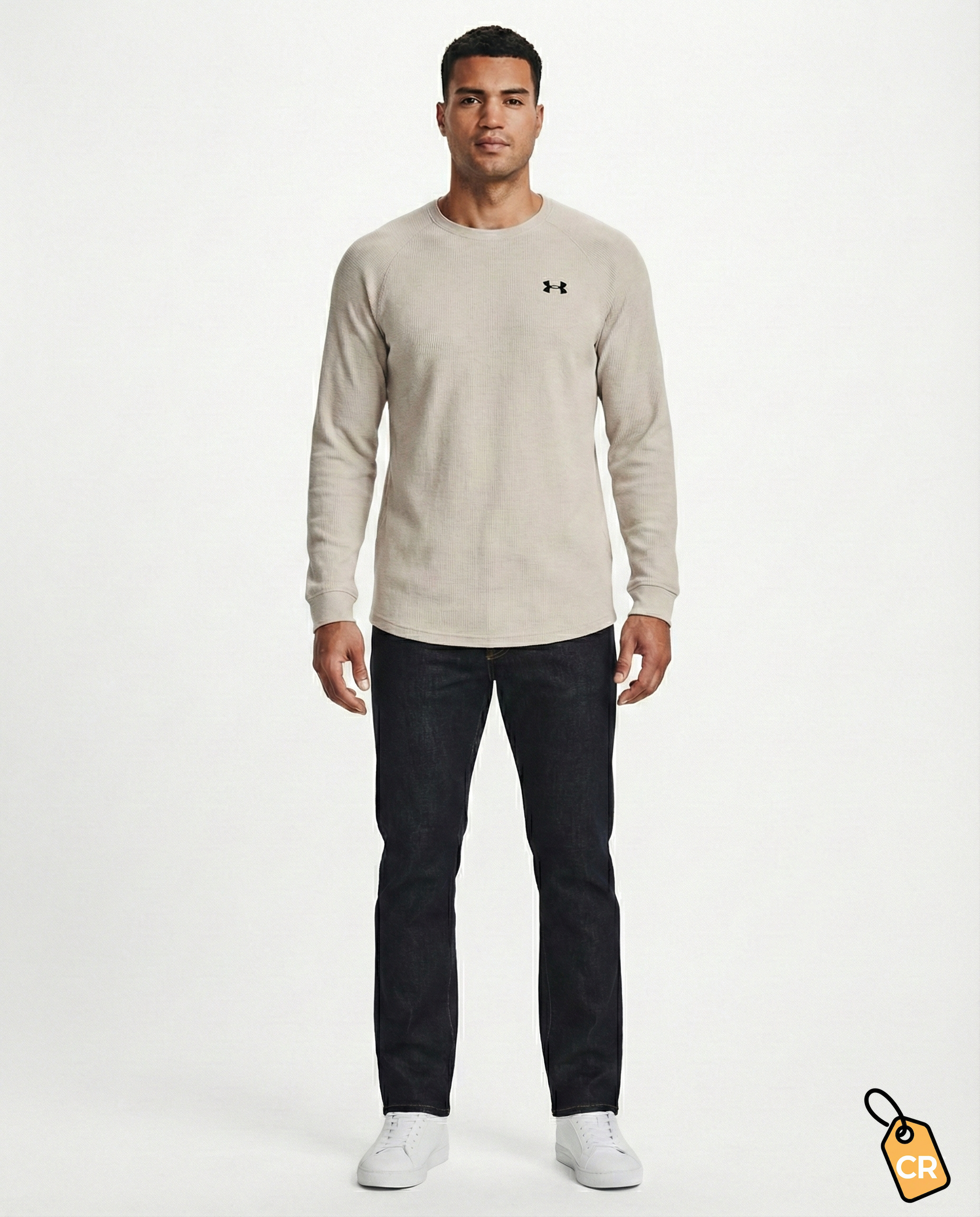 Camiseta Waffle Crew Beige