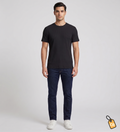 CALVIN KLEIN - Short Sleeve Stretch Ribbed Tee