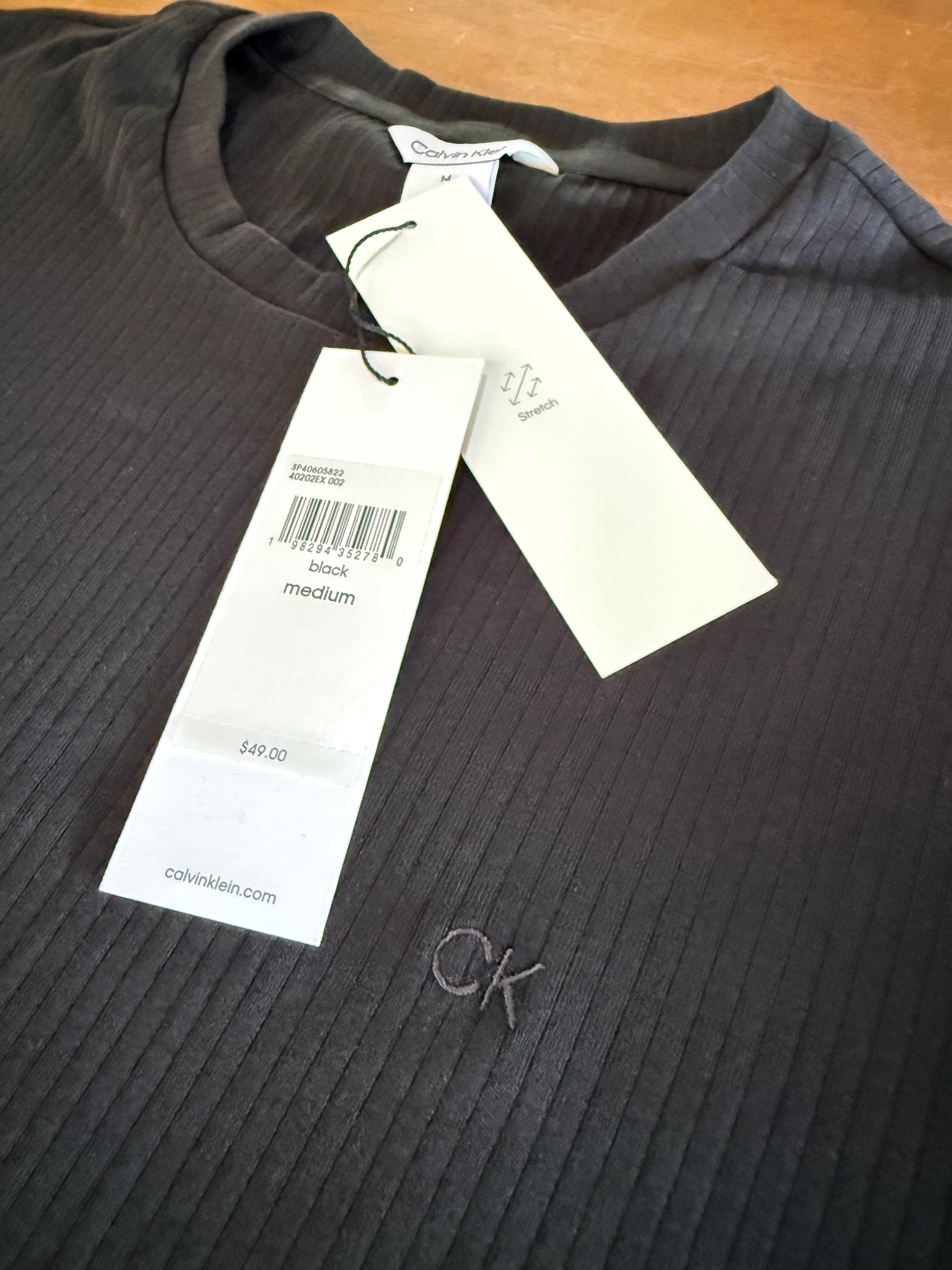 Short Sleeve Stretch Ribbed Tee