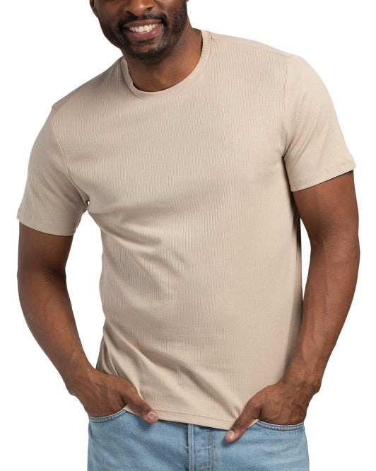 Short Sleeve Stretch Ribbed Tee